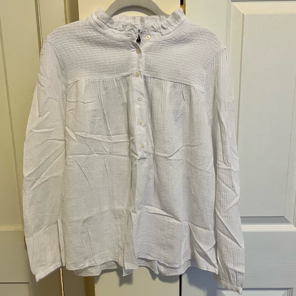 J. Crew Long-sleeve soft gauze garden top